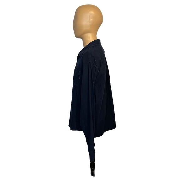 Vintage Eddie Bauer Men's Navy Button Up Flannel Shirt Size XL 90s Hunting - Picture 4 of 6